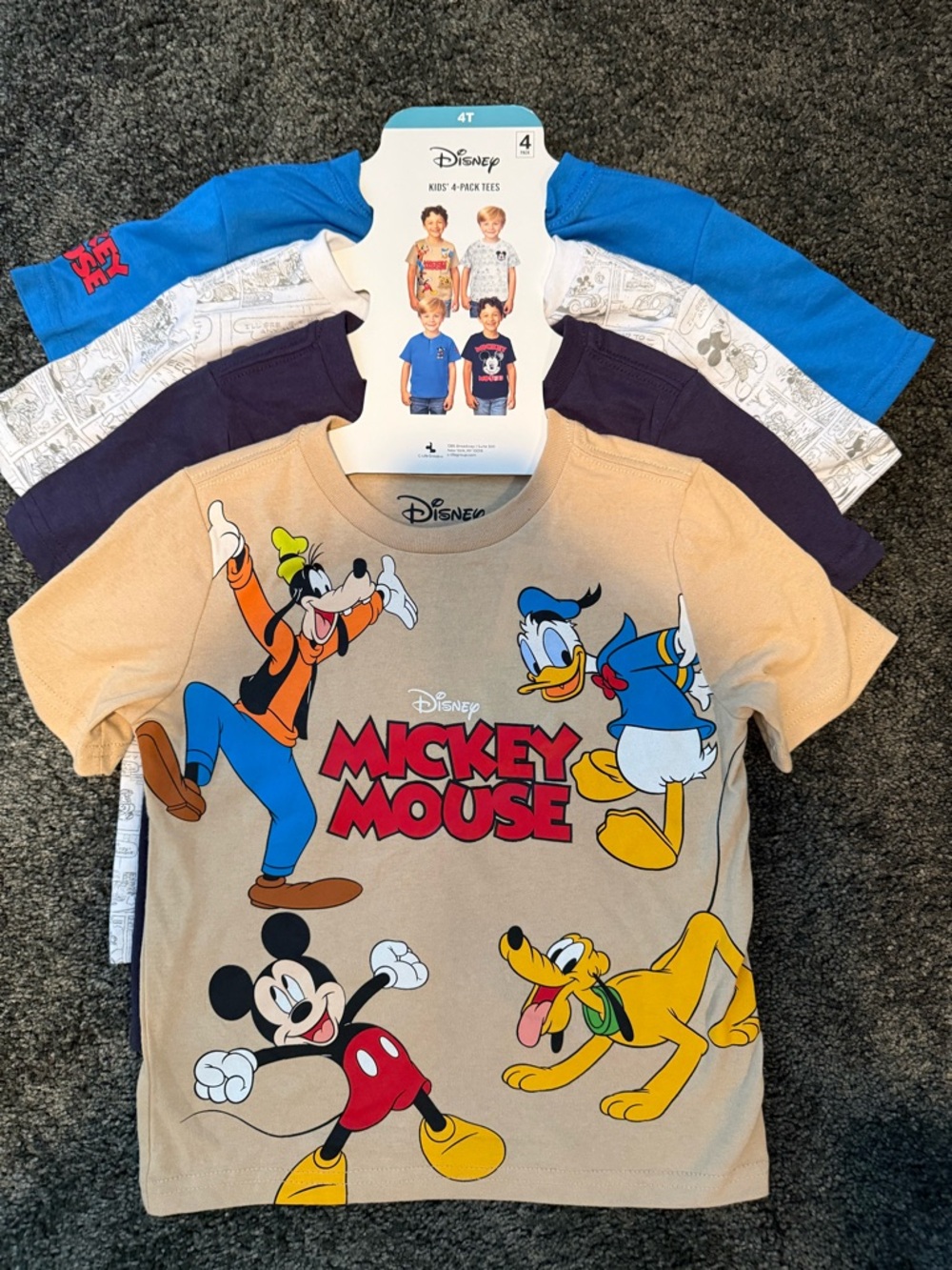 Disney Mickey Mouse & Friends Graphic Tees 4 pack boy’s size 4T
